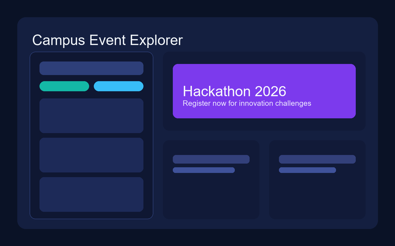 Campus event explorer app screen
